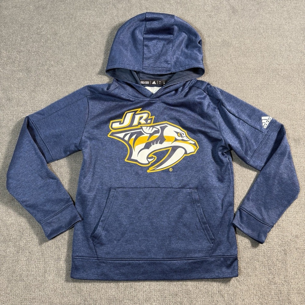 Adidas Nashville Predators Hoodie Sweatshirt Youth Size Large (13-14Y) Navy